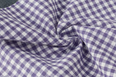 White & Lilac Gingham Check