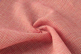 Orange Red & White Mini Houndstooth Cotton Fabric