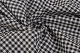 Black & White Gingham Check Cotton Fabric
