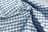 Blue Millmade Oxford Check Cotton Fabric