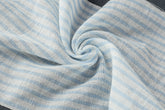 White & Blue Voile Pin Stripe Cotton Fabric