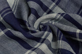 Indigo Blue Reversible Double Cloth Fabric
