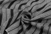 Grey & Black Handloom Ikat Cotton Fabric