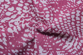 Maroon & White on Self Dobby Snake Print Cotton Fabric