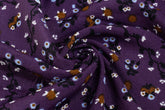 Purple Floral Viscose Crepe Print