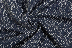 Grey & Cream Dot Print Viscose Rayon Fabric