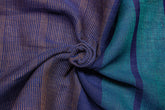 Brown Reversible Engineering Stripe Double Cloth Fabric