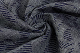 Navy on Indigo Cotton Paisley Print Denim Chambray Fabric