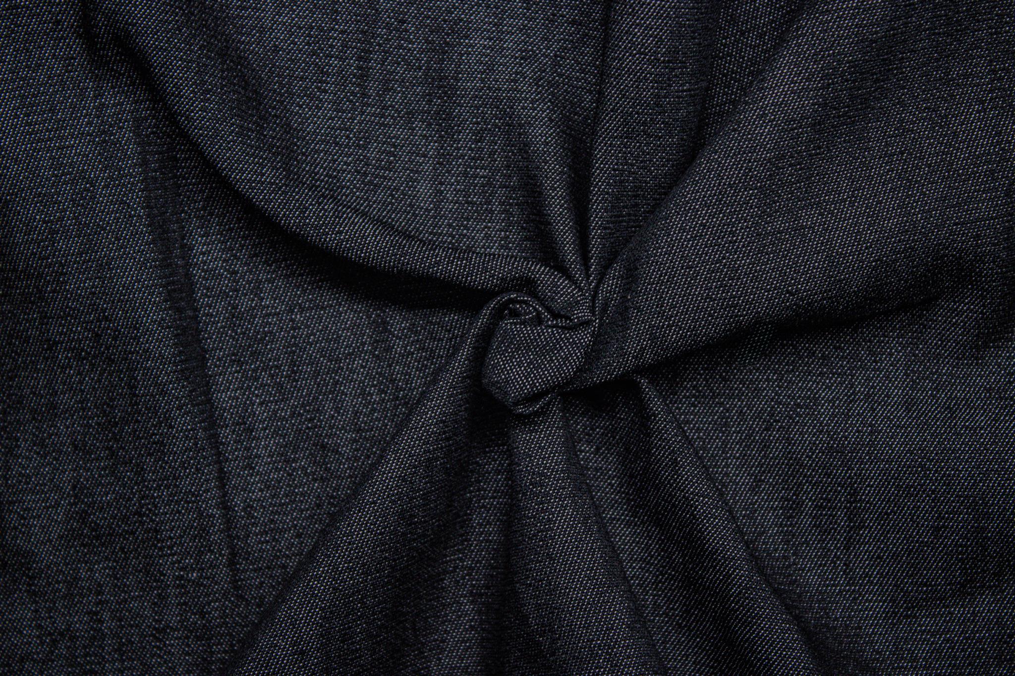 Charcoal Silky Denim Plain Cotton Fabric