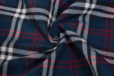 Navy Burberry Check Suiting