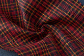 Red & Black Scottish Check Suiting Fabric