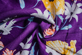 Purple Viscose Floral Print