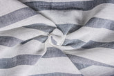 Off White & Black Cambric Candy Stripe Cotton Fabric