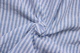 Blue & White Recycled Pin Stripe Cotton Fabric