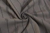 Brown Handloom Ikat Stripe Cotton Fabric