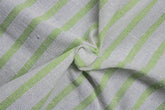White & L.Green Cotton Recycled Oxford Stripe