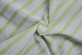 White & L.Green Recycled Oxford Stripe Cotton Fabric