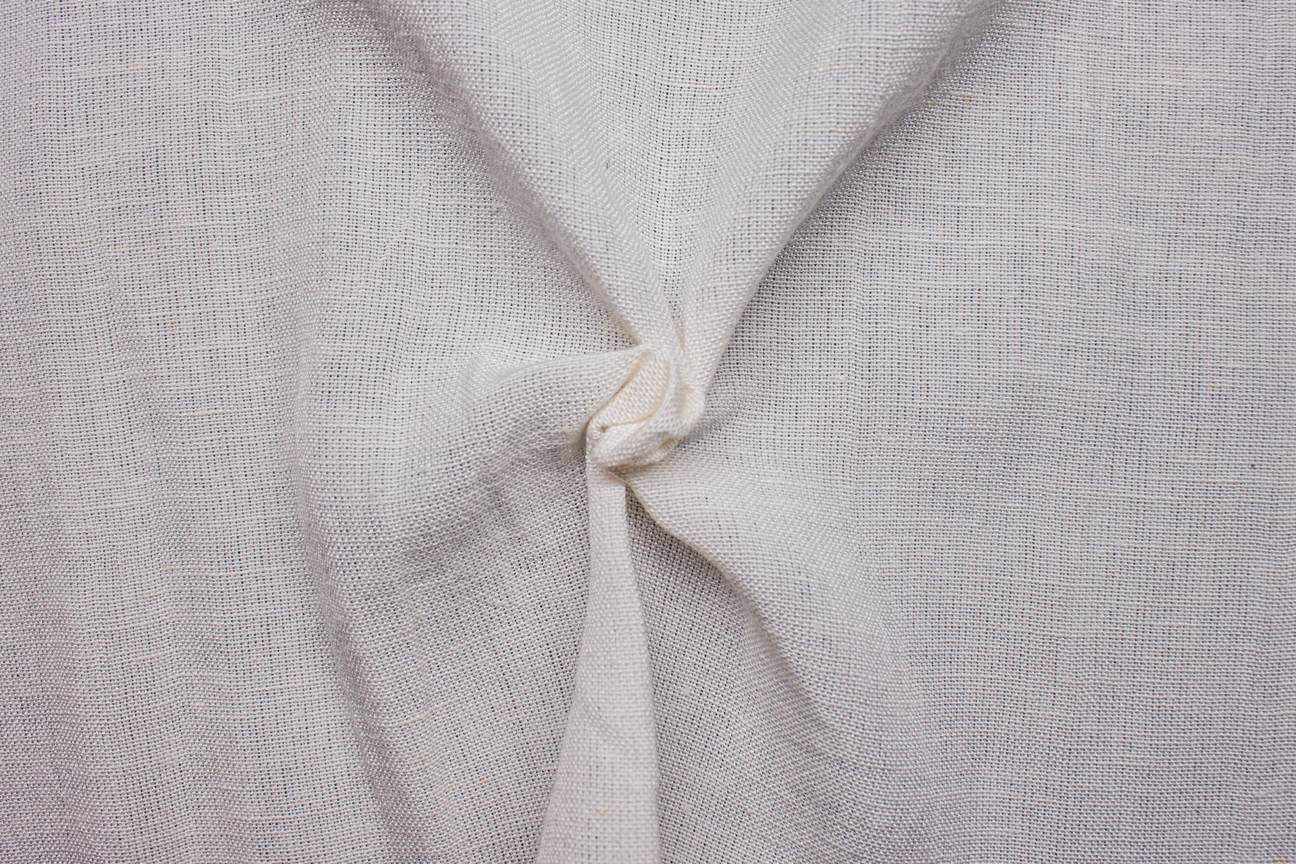 White Plain Viscose Jute Linen Fabric