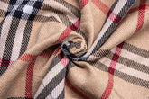 Beige Recycled Burberry Twill Check Cotton Fabric