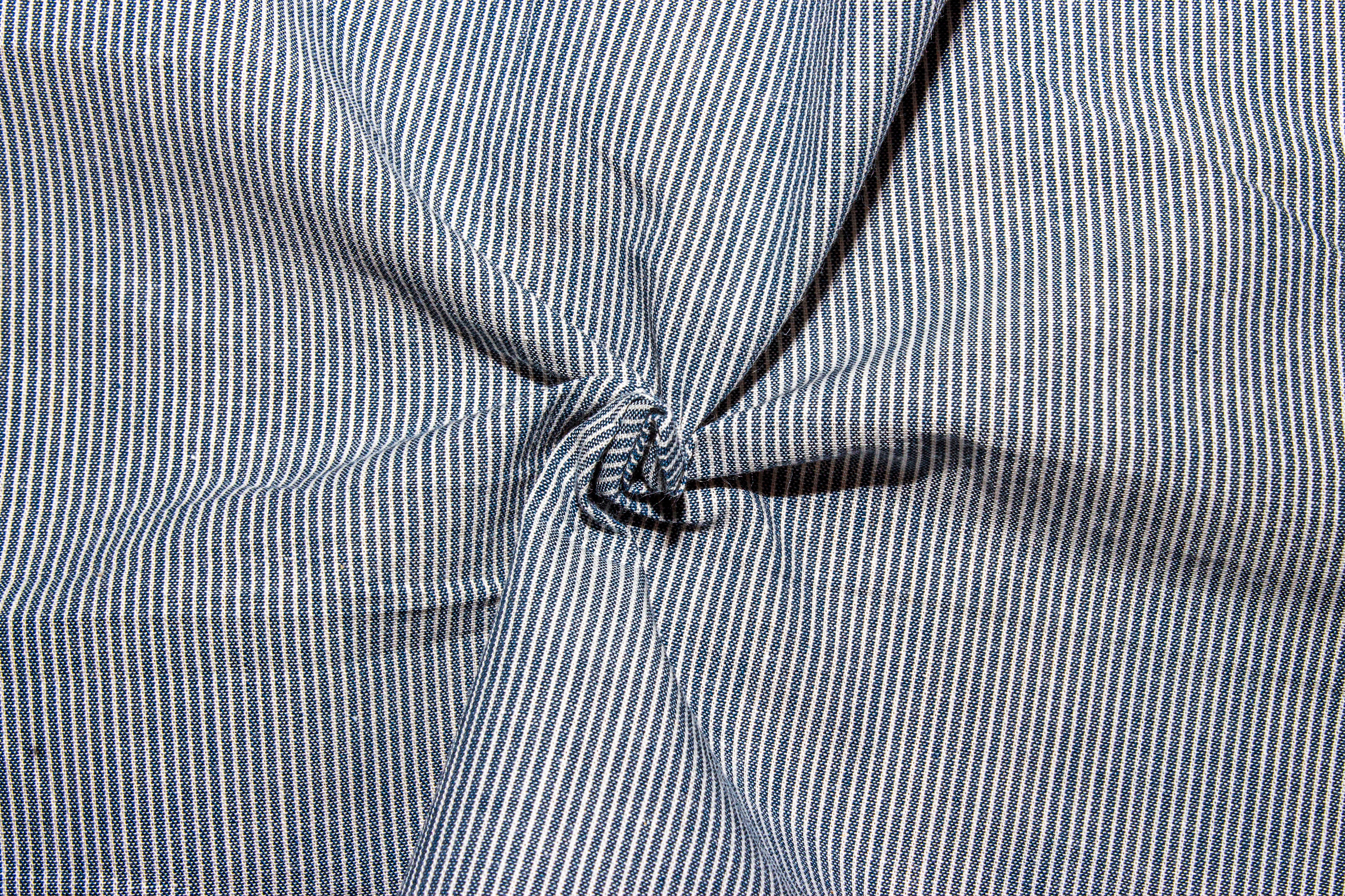 Grey & White Millmade Pin Stripe Cotton Fabric
