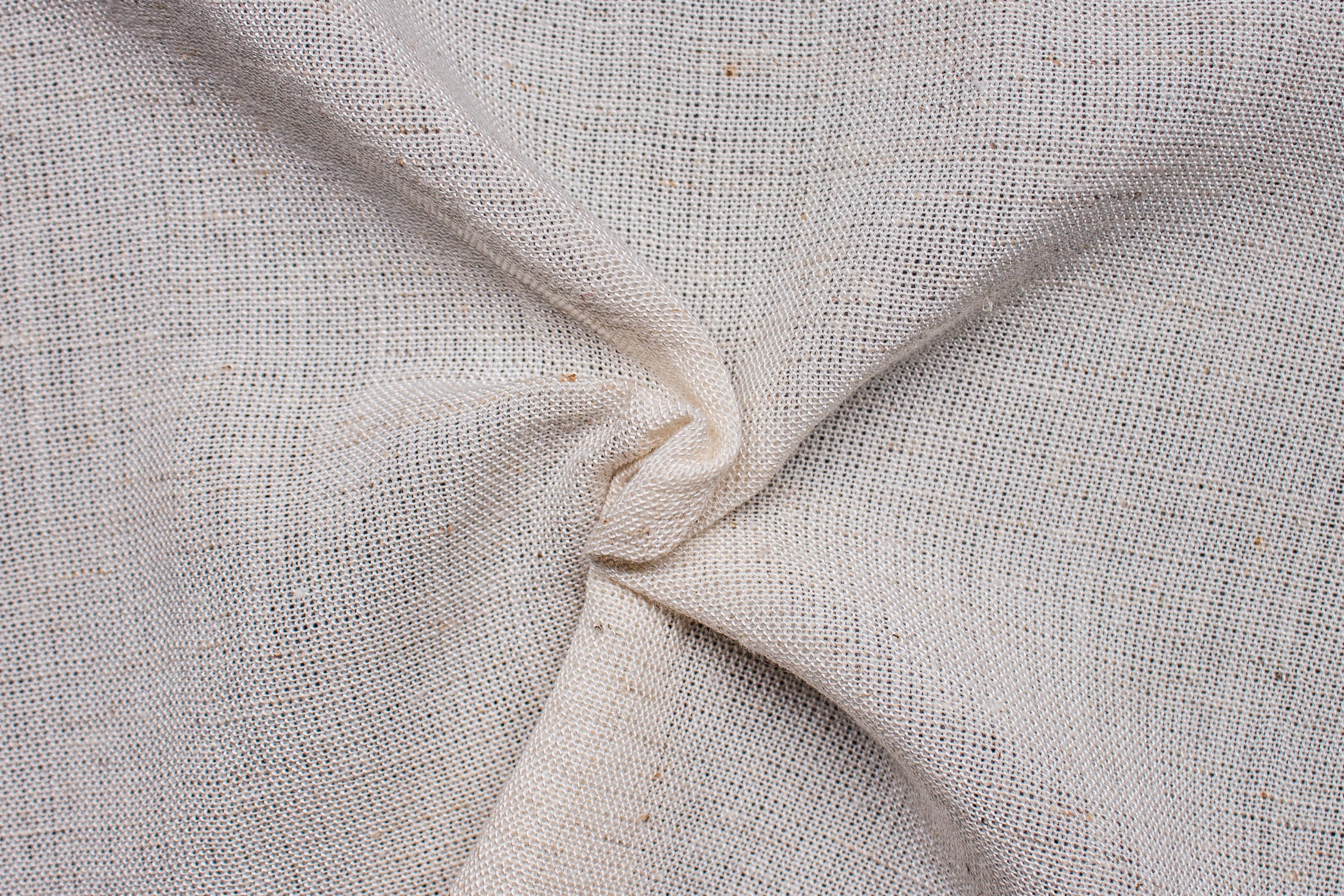 Natural (Dyeable) Plain Cotton Viscose Jute Flex Fabric