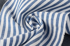 Royal Blue Pin Stripe Cotton Fabric