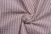 Brown Seersucker Pin Stripe Cotton Fabric