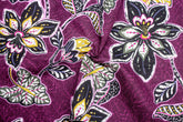 Magenta Cambric Floral Print Cotton Fabric