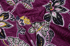 Magenta Cambric Floral Print Cotton Fabric