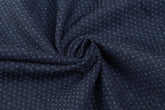 Indigo Blue Chambray Dot Jacquard Denim Fabric