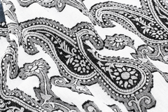 White Paisley Jamdani Jacquard Cotton Fabric