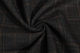 Brown Black Premium Suiting Check