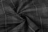Black Grey Premium Suiting Check