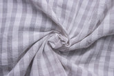 Steel Grey Seersucker Gingham Gingham Check Cotton Fabric