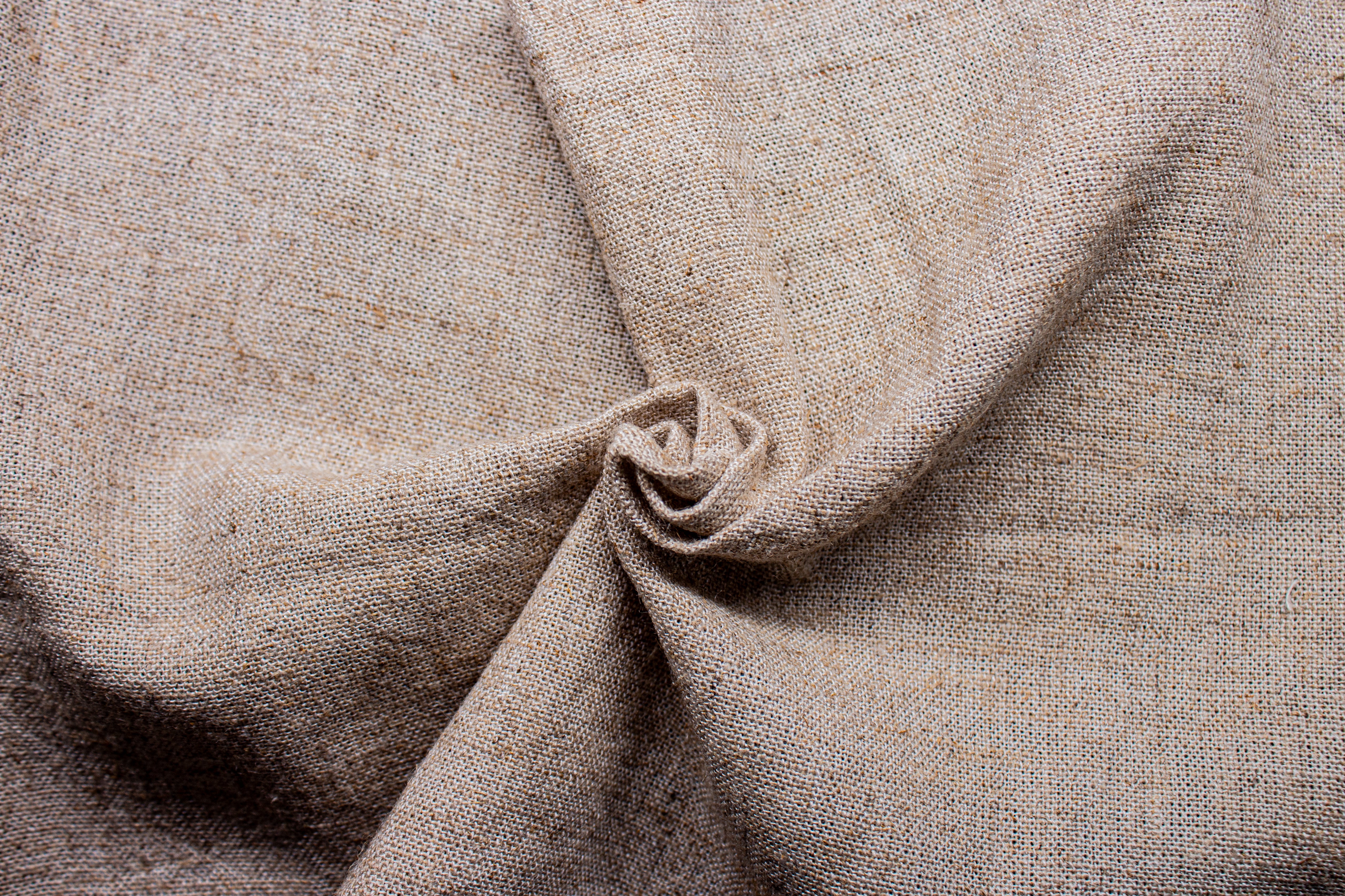 Flex 2 Plain Natural Cotton Jute Linen Fabric