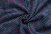 Slaty Grey Tartan Check Suiting Fabric