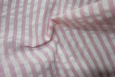 Pink Recycled Seersucker Pinstripe Fabric