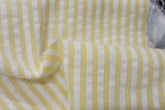 Yellow Recycled Seersucker Pinstripe Fabric