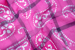 Maroon Cloud on Soft Tie Dye Print Cotton Chambray Fabric