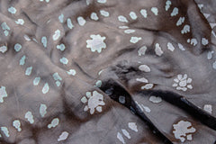 Grey Cloud on Soft Tie Dye Print Cotton Chambray Fabric