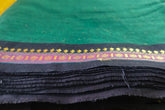 Peacock Blue & Green Handloom Mangalagiri Cotton Fabric