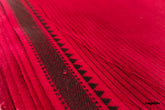 Red & Black Handloom Mangalagiri Cotton Fabric