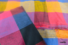 Multicolour Cotton Madras Checks Fabric 2