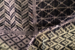 Navy Cotton Woven Patchwork Tribal Jacquard Fabric