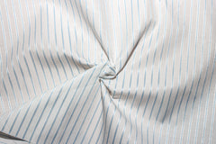 White & Blue Formal Satin Stripe Fabric