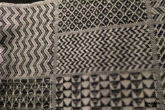 Grey Cotton Woven Patchwork Tribal Jacquard Fabric