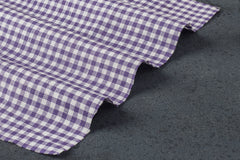 White & Lilac Gingham Check