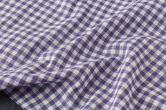 White & Lilac Gingham Check