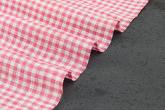 White & Pink Gingham Check