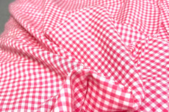 Pink & White Gingham Check Cotton Fabric
